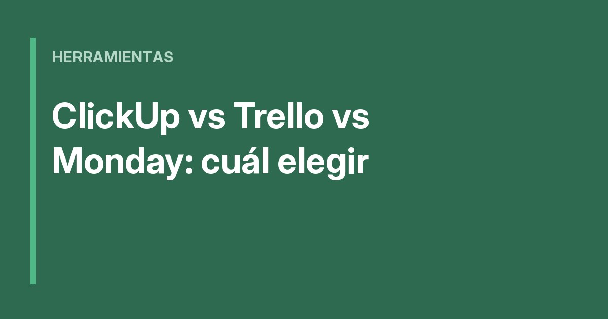 ClickUp vs Trello vs Monday: cuál elegir para tu equipo